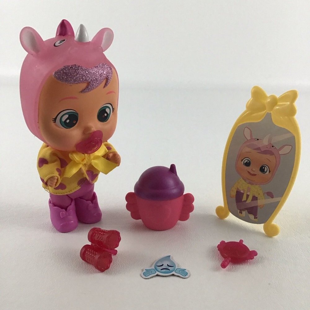Cry Babies Magic Tears Doll Sasha Rhino Doll with Accessories Lot IMC Toys